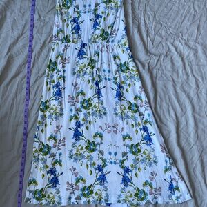 Zara White Floral Midi Dress